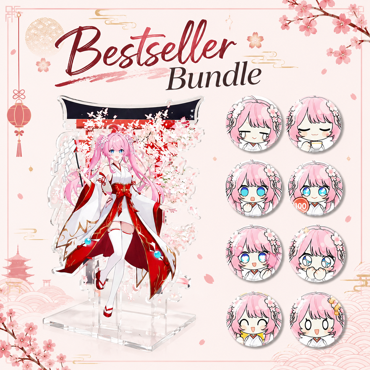 Bestseller Bundle: Stand & Badges/Pins