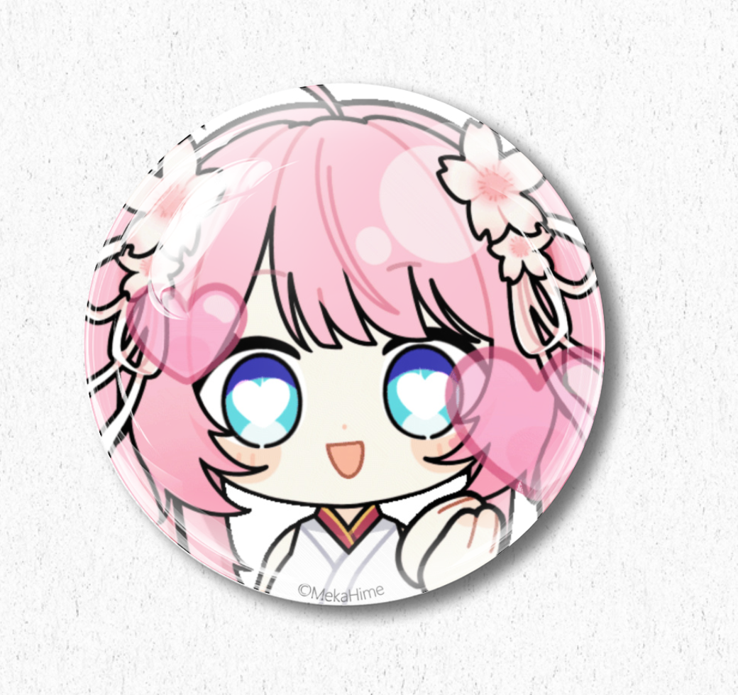 Amika Emote Badges/Pins - 58mm Diameter